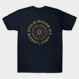 Lorem Ipsum Circles (yellow) T-Shirt